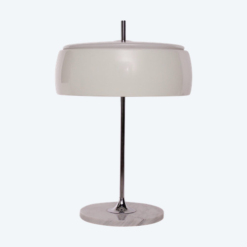 Lampada a tulipano in marmo “Space Age”.