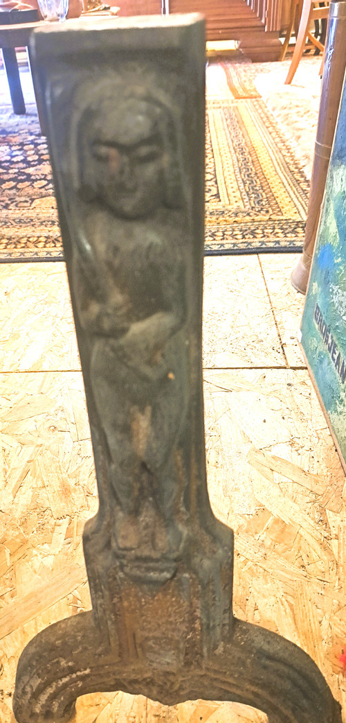Pairs of Gothic Fireplace Andirons from the High Medieval Period, 18th century 
