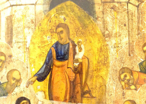 Russisch Orthodoxe Ikone HSP Dormition Jungfrau Maria Mutter Gott Apostel XVIII.