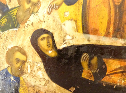 Russisch Orthodoxe Ikone HSP Dormition Jungfrau Maria Mutter Gott Apostel XVIII.