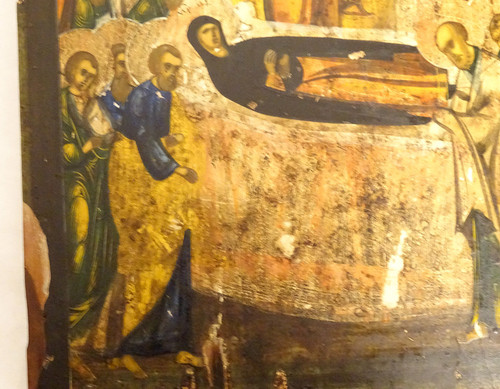Russisch Orthodoxe Ikone HSP Dormition Jungfrau Maria Mutter Gott Apostel XVIII.