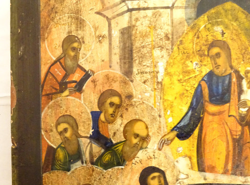 Russisch Orthodoxe Ikone HSP Dormition Jungfrau Maria Mutter Gott Apostel XVIII.
