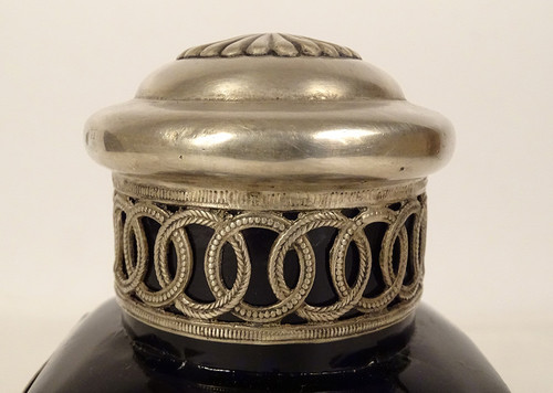 Flakon Silber Massiv Deutsch Hanau Venus Muschel Vase Schwäne Ende XIX.