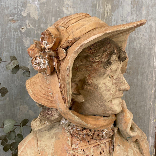 Busto in terracotta firmato Garnier