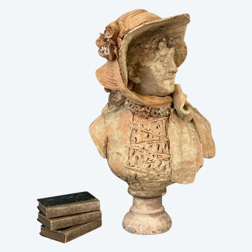 Busto in terracotta firmato Garnier