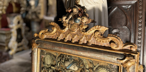 Important Tableau Reliquaire Aux Quatre Reliques - Early 18th century