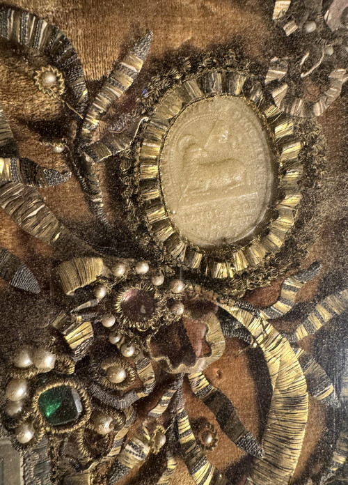 Important Tableau Reliquaire Aux Quatre Reliques - Early 18th century