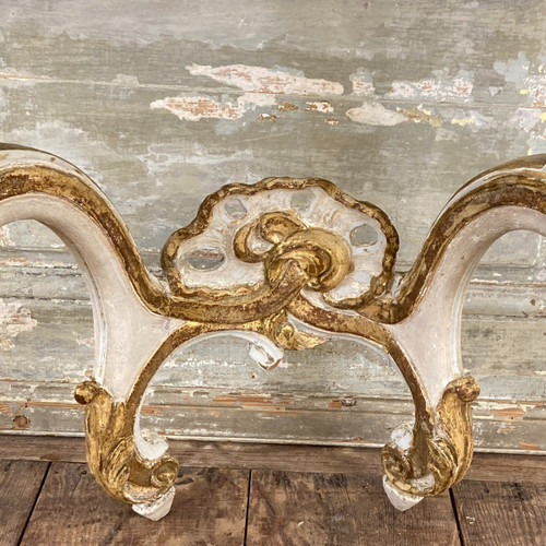 Console in painted and gilded wood 18th century