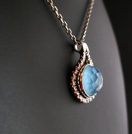 Pendentif serti d'une importante Aigue-Marine 