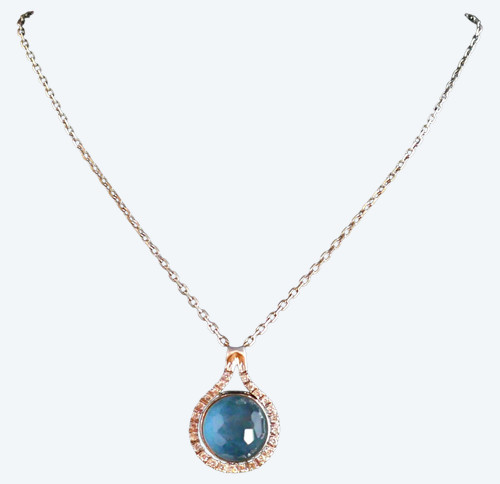 Pendentif serti d'une importante Aigue-Marine 