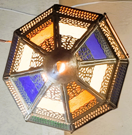 Antique oriental hanging lantern, early 20th century