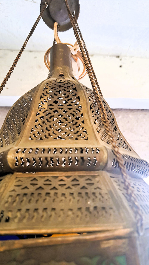 Antique oriental hanging lantern, early 20th century