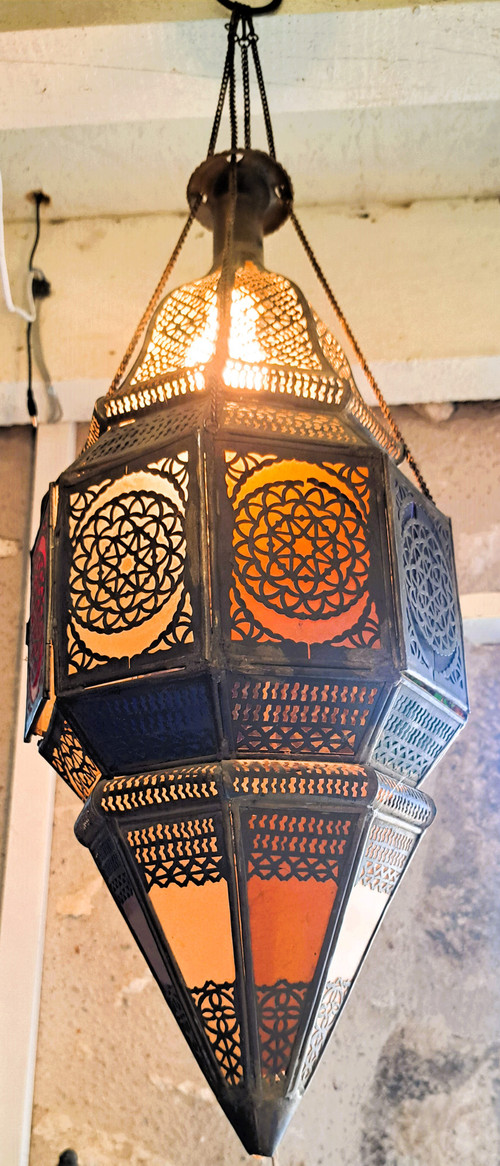 Antique oriental hanging lantern, early 20th century
