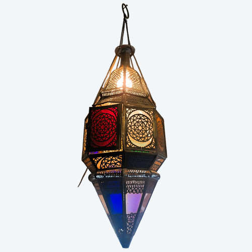 Antique oriental hanging lantern, early 20th century