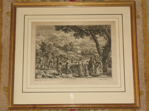 Acqua Terra Aria Fuoco Incisioni di Gabriel Perelle (1604-1677) incorniciate XIX secolo