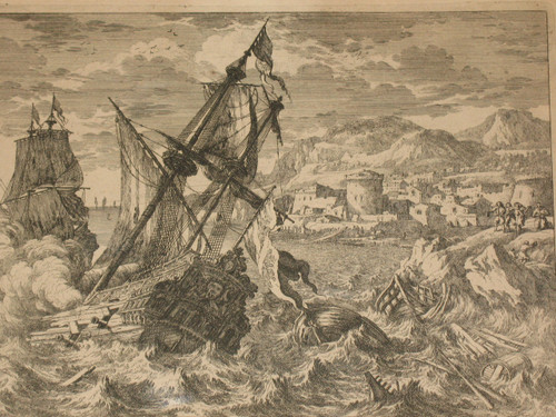 Acqua Terra Aria Fuoco Incisioni di Gabriel Perelle (1604-1677) incorniciate XIX secolo