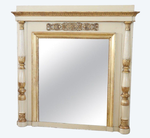 Miroir Doré Et Laqué de la période néoclassique