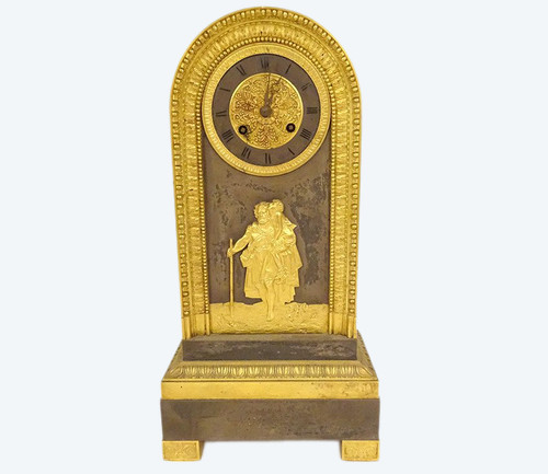 Orologio a palmetta in bronzo dorato Bélisaire Baron Gérard XIX secolo