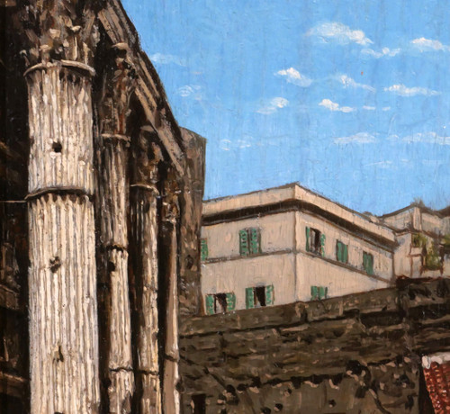Pittura Italia Roma Grand Tour tempio rovine Antichità impressionismo romano