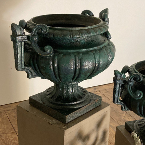 Pair of 19th century cast iron basins