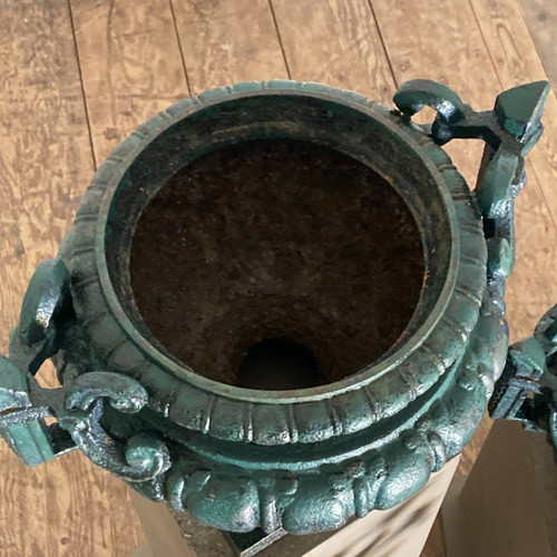 Pair of 19th century cast iron basins