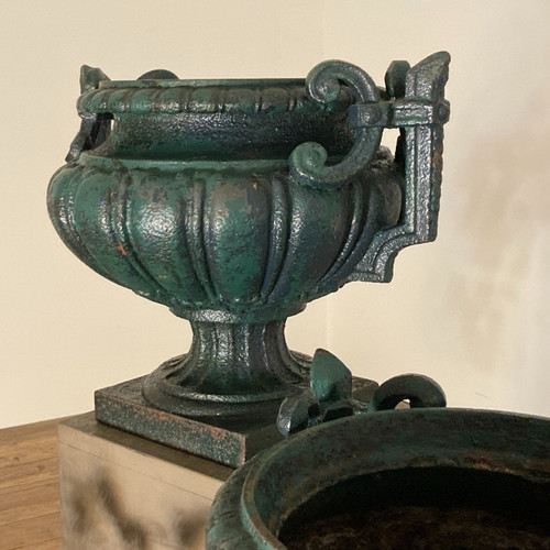 Pair of 19th century cast iron basins