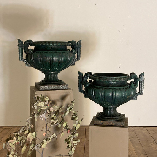 Pair of 19th century cast iron basins