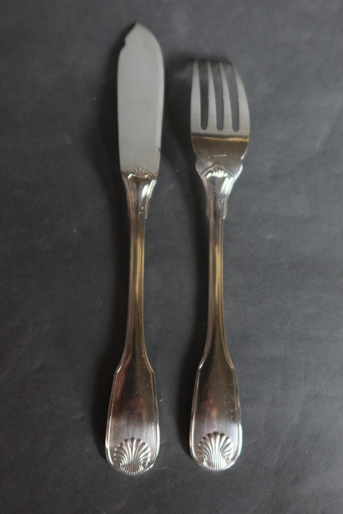 97-teilige Menagerie Christofle Muschelmodell