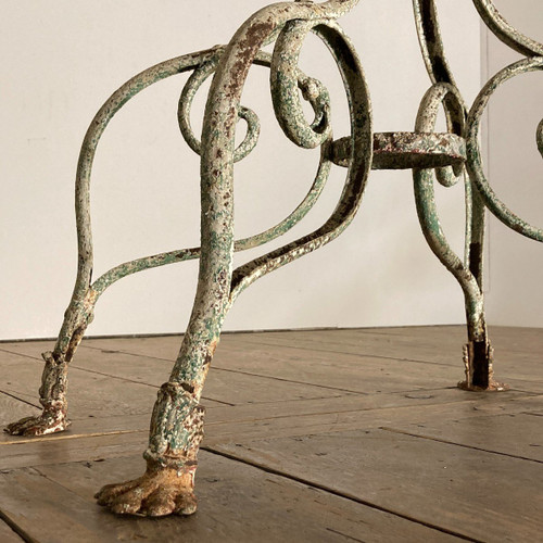 19th Century Wrought Iron Console Table