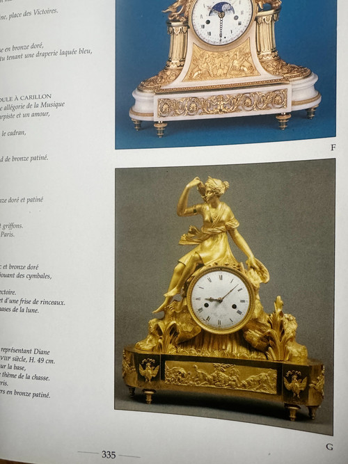 Large Empire gilt bronze "Diana the Huntress" clock