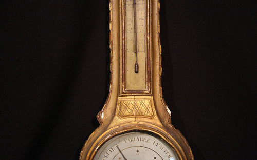 Barometer XVIII. Jahrhundert Vergoldetes Holz