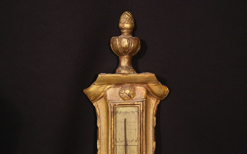 Barometer XVIII. Jahrhundert Vergoldetes Holz