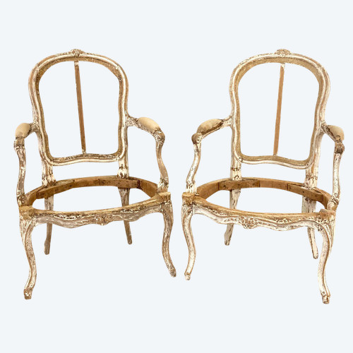 Paire de cabriolets Louis XV