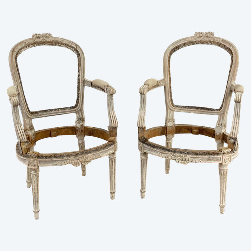 Paire de sièges d'époque Louis XVI