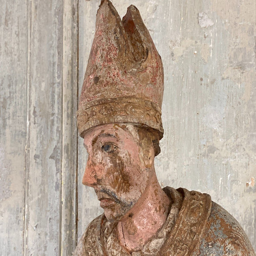 Bois sculpté polychrome XVII