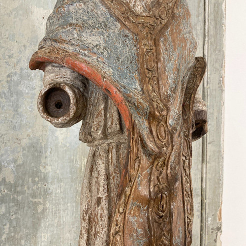 Bois sculpté polychrome XVII