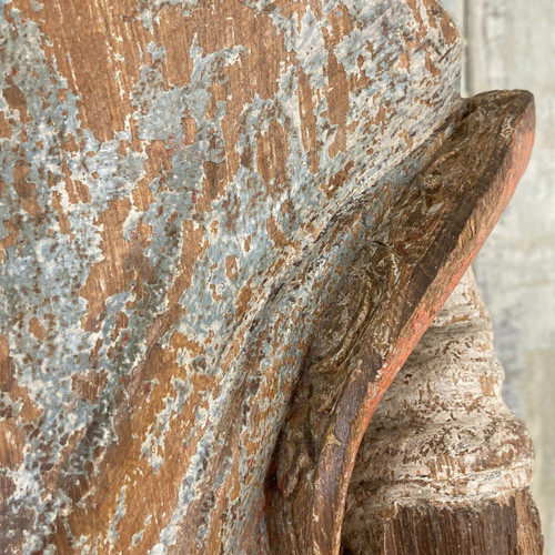 Bois sculpté polychrome XVII