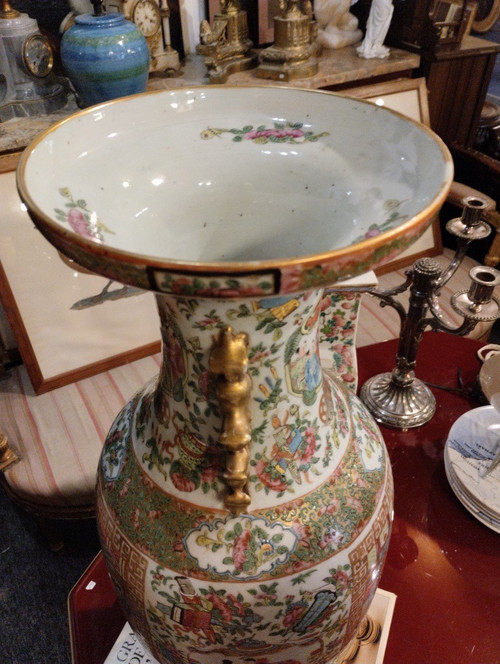 Paire De Vases - Chine - Dynastie Qing - Canton - Fin XIX E S.