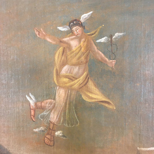 Huile Sur Toile Allégorique Fin XVIII