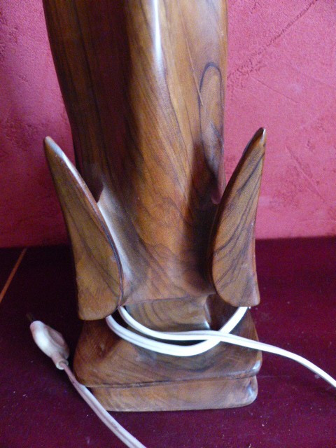 Base per lampada in legno Art déco