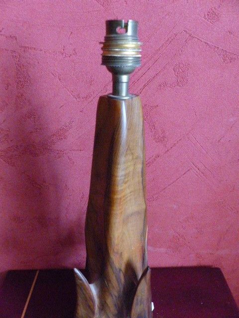 Base per lampada in legno Art déco