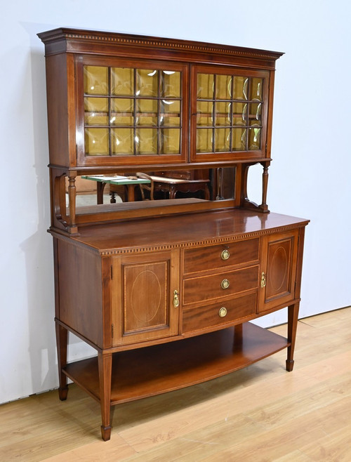 Buffet deux corps en acajou du début du XXe siècle