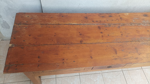 Grande table de ferme en chêne XVIIIe