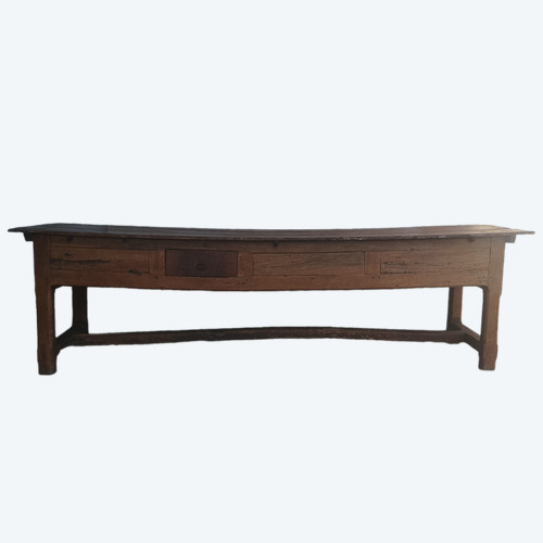 Grande table de ferme en chêne XVIIIe