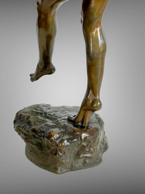 Grand Bronze Danseuse aux Cymbales signé Dupuy Cachet Fondeur Susse Frères