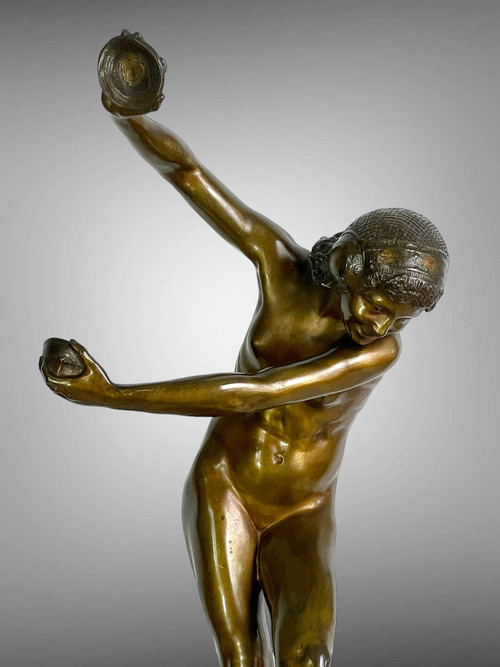 Grand Bronze Danseuse aux Cymbales signé Dupuy Cachet Fondeur Susse Frères