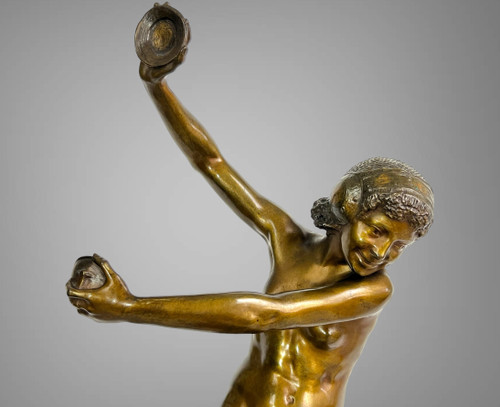 Grand Bronze Danseuse aux Cymbales signé Dupuy Cachet Fondeur Susse Frères