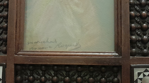 Kleines, hochwertiges Pastell eines orientalischen Mädchens