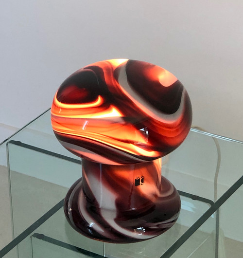 Tischlampe aus Muranoglas von Carlo Moretti, Italien 60er Jahre