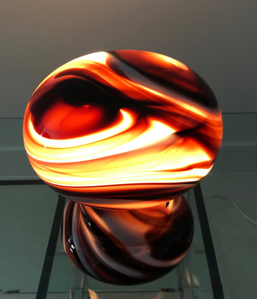 Tischlampe aus Muranoglas von Carlo Moretti, Italien 60er Jahre